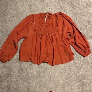Free People Crochet Blouse